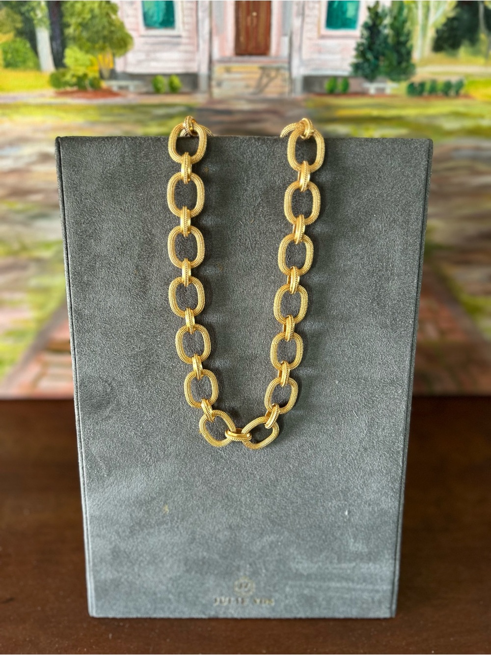 Gold Link Cheval Chain Necklace — Women Jewelry